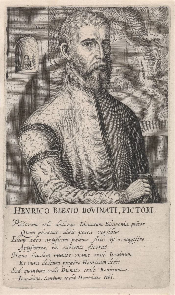 Portret van Henri met de Bles by Hendrick Hondius, print, 1610