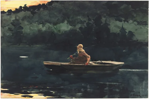 The Rise by Winslow Homer, drawing, 1900