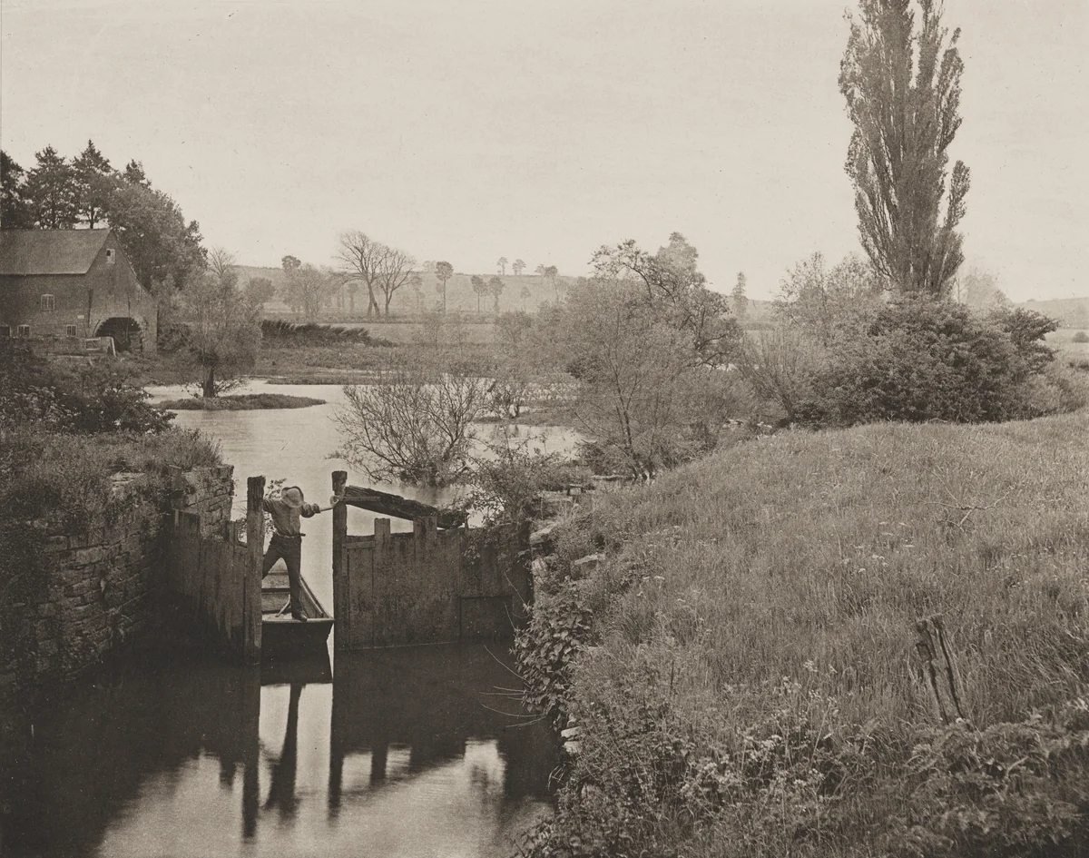 Old Lock at Welford by James Leon Williams, photograph, 1894