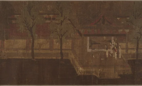 Pavilion with Figures by Unidentified Artist, painting, 906-1279