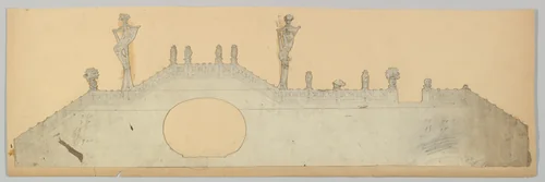 Design for a Stage Set by Eugène Cicéri, drawing, 1830-1890