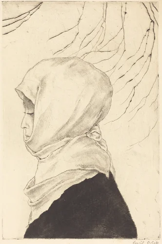 Japanerin im Winterkleid (Japanese Woman in Winter Dress) by Emil Orlik, print, 1901-1902