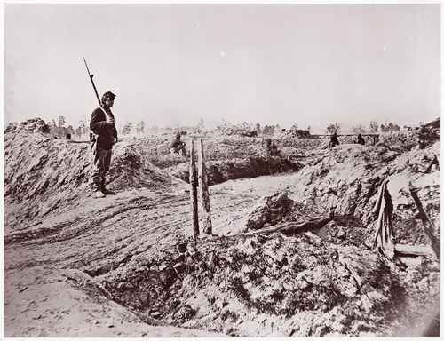 Front of Petersburg Lines by Timothy O'Sullivan, photograph, 1864