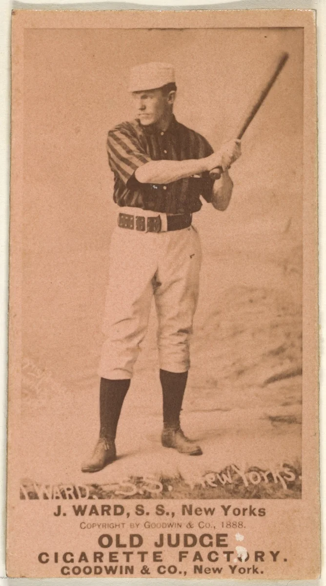 John Montgomery Ward, Captain and Shortstop, New York, from the Old Judge series (N172) for Old Judge Cigarettes by Goodwin & Company, photograph, 1888