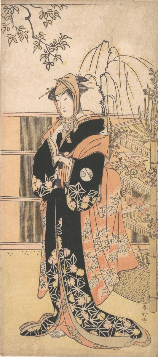 Kabuki Actor Segawa Kikunojō III in a Woman’s Role by Katsukawa Shunkō (勝川春好), print, 1780-1789