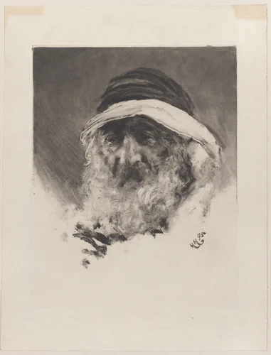 Study of an Arab Head by Hubert von Herkomer, print, 1895
