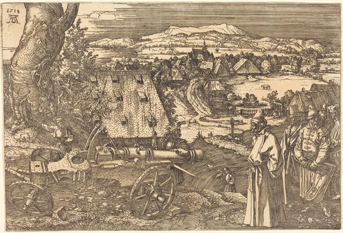 Landscape with the Cannon by Albrecht Dürer, print, 1518