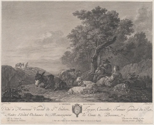 The Rustic Orpheus by François Godefroy, print, 1763-1819