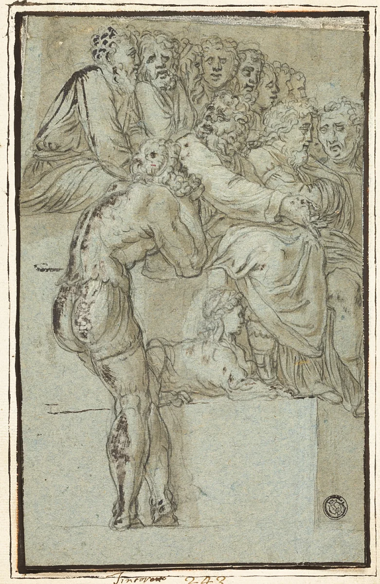 Scene from Roman History by Lambert Lombard, drawing, 1526-1566
