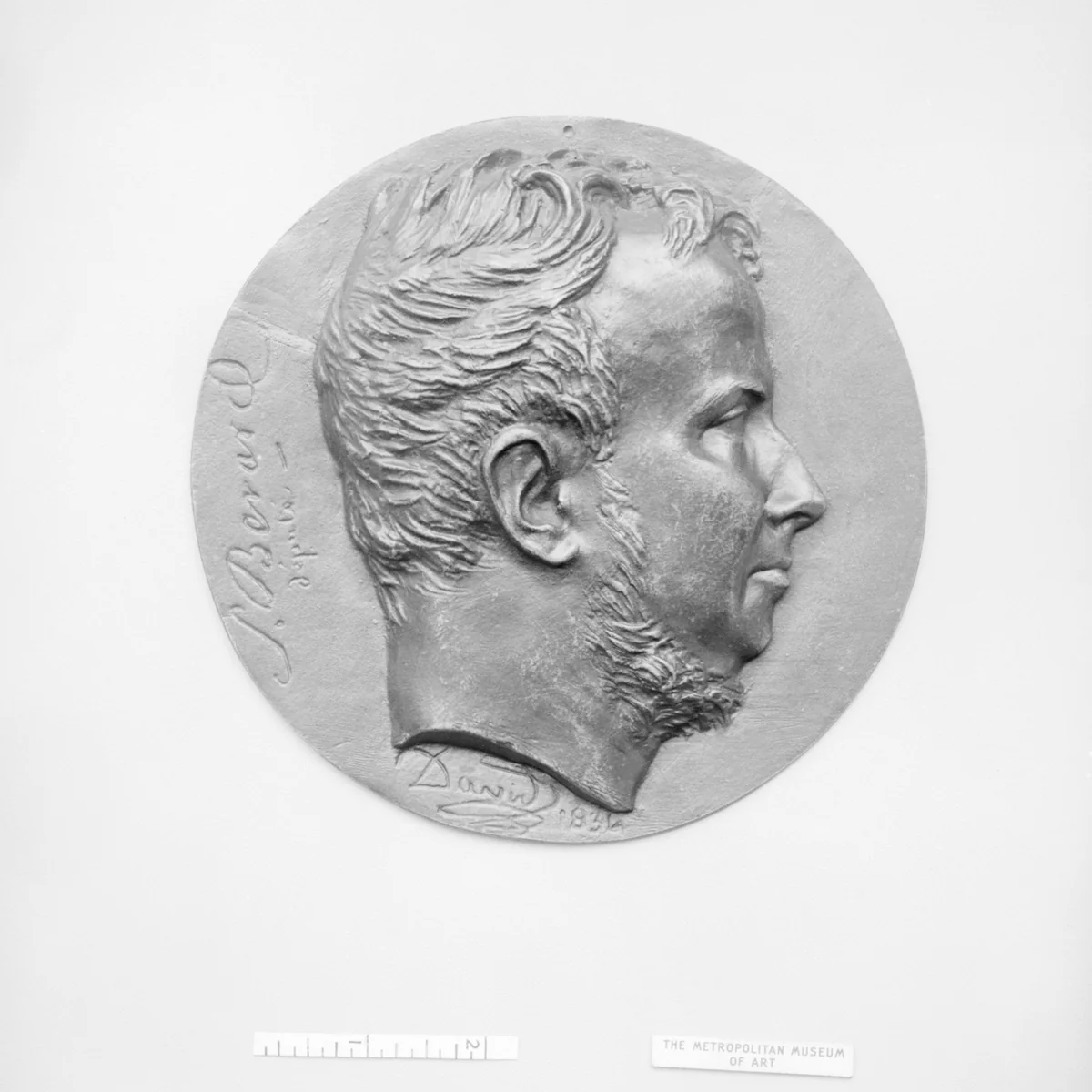 Auguste Simon Louis Berard (1783–1859), French politician, who drew up the "charter" of 1830 by Pierre-Jean David d'Angers, metalwork, 1834