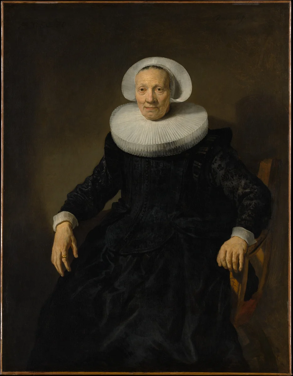 Old Woman in an Armchair by Jacob Backer, painting, 1629-1639