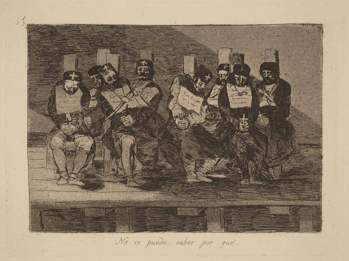 No se puede saber por que (One Can't Tell Why) by Francisco Goya, print, 1810-1820