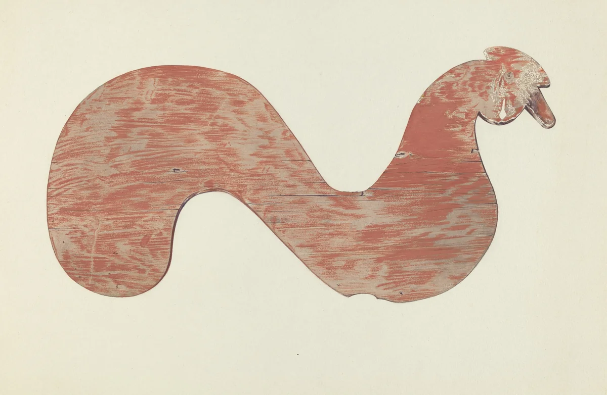 Wooden Weather Vane by Zabelle Missirian, index of american design, 1939