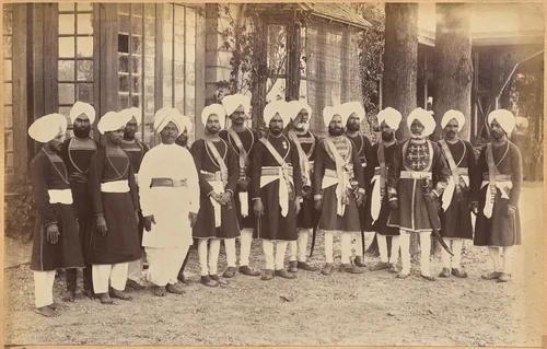 Servants of His Honor the Gov. of Punjab by Raja Deen Dayal, photograph, 1877-1892