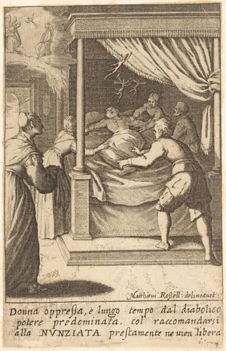 The Oppressed Woman by Jacques Callot; Matteo Rosselli, print, 1619