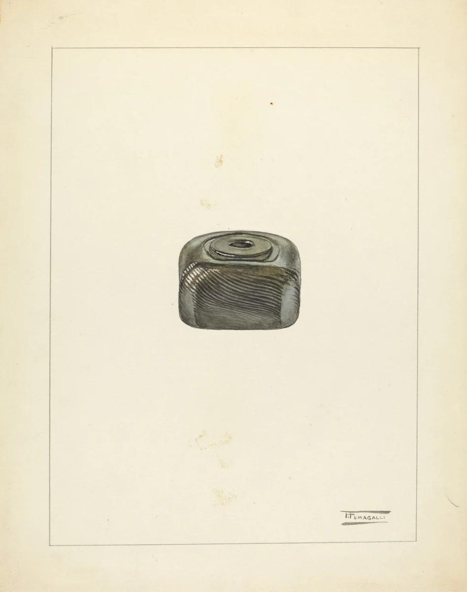 Inkwell by Frank Fumagalli, index of american design, 1940