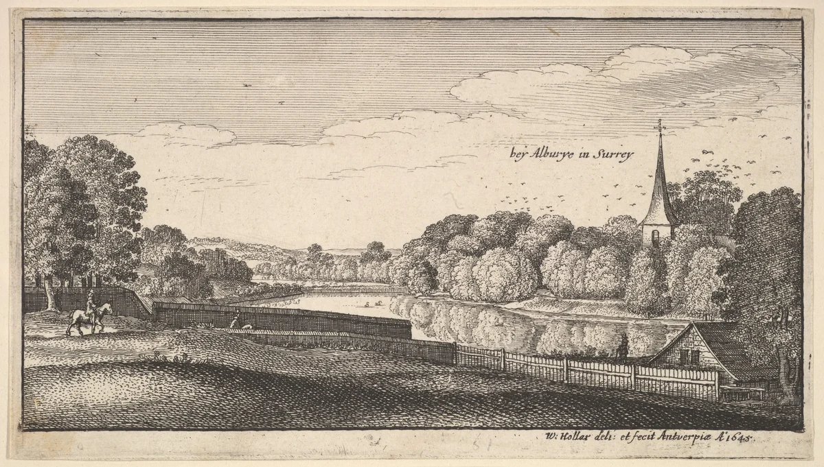 View Near Albury by Wenceslaus Hollar, print, 1645