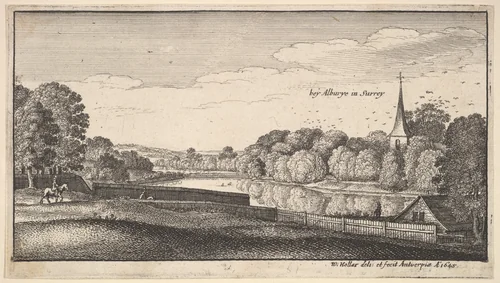 View Near Albury by Wenceslaus Hollar, print, 1645