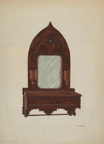 Comb Box by Chris Makrenos, index of american design, 1940