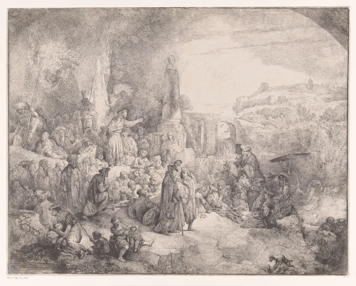 Prediking van Johannes de Doper by Jean Pierre Norblin de la Gourdaine, print, 1808