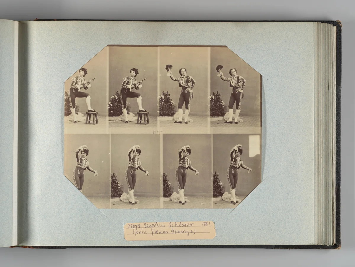 Eugénie Schlosser dans Gracioza by André Adolphe-Eugène Disdéri, photograph, 1861