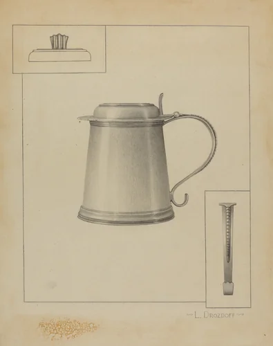 Silver Tankard by Leo Drozdoff, index of american design, 1936