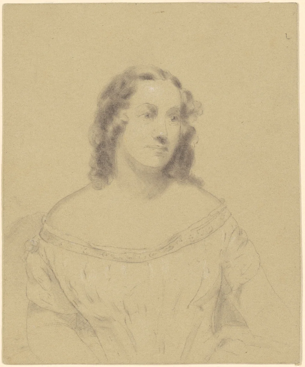 Mrs. Sylvanus D. Lewis (Estelle Anna Blanche Robinson) by Seth Wells Cheney
Charles Loring Elliott, drawing, 1848-1856