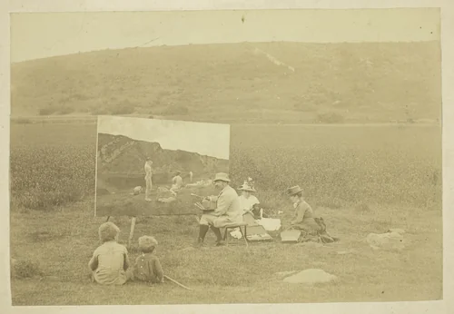 The Artist's Son, Barrett Browning by Robert Browning, photograph, 1848-1889