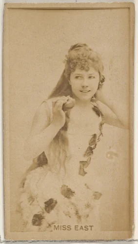 Miss East, from the Actors and Actresses series (N45, Type 8) for Virginia Brights Cigarettes by Allen & Ginter, photograph, 1885-1891