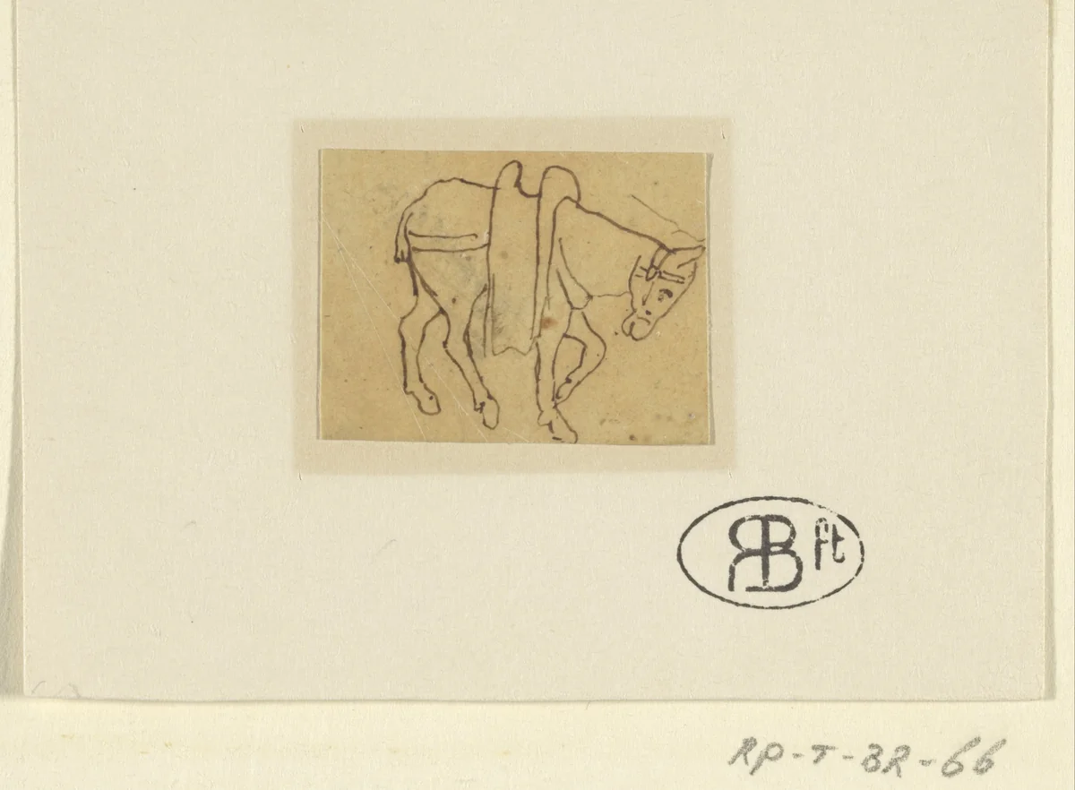 Ezeltje by Rodolphe Bresdin, drawing, 1832-1885