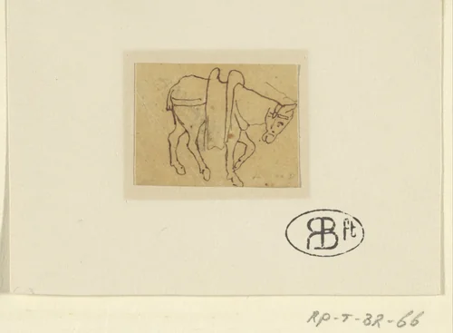 Ezeltje by Rodolphe Bresdin, drawing, 1832-1885