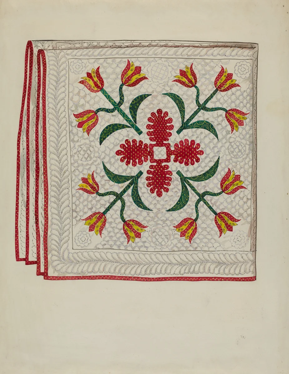 Quilt by Lillian Causey, index of american design, 1936