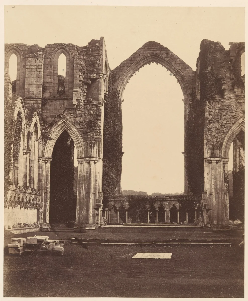 Fountains Abbey. The Chapel of the Nine Alters, Interior by Joseph Cundall, photograph, 1850-1859