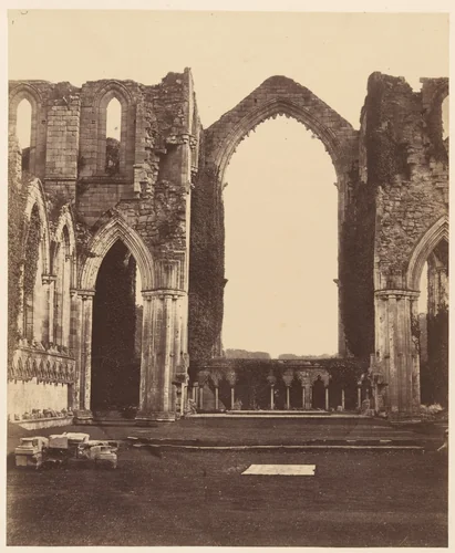 Fountains Abbey. The Chapel of the Nine Alters, Interior by Joseph Cundall, photograph, 1850-1859
