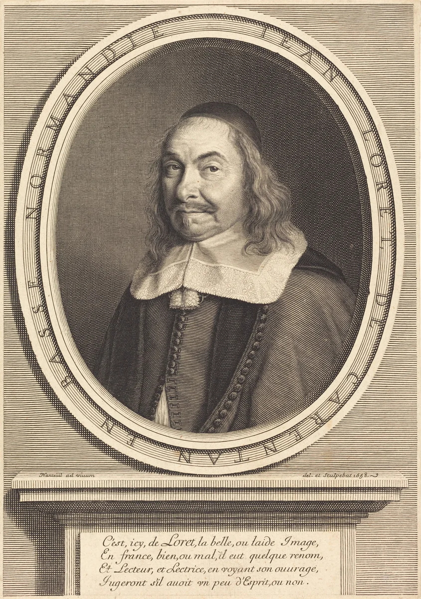 Jean Loret by Robert Nanteuil, print, 1658