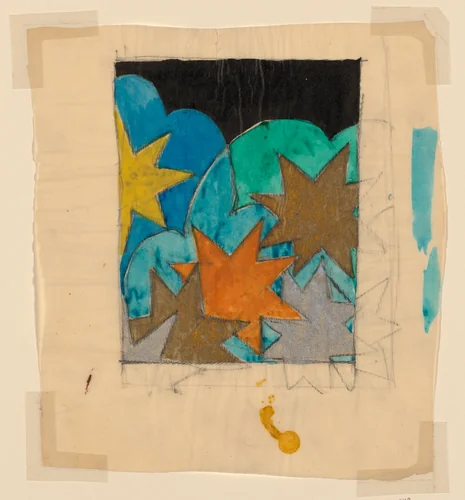 Design for a Textile or Wallpaper by Possibly Austria, textile