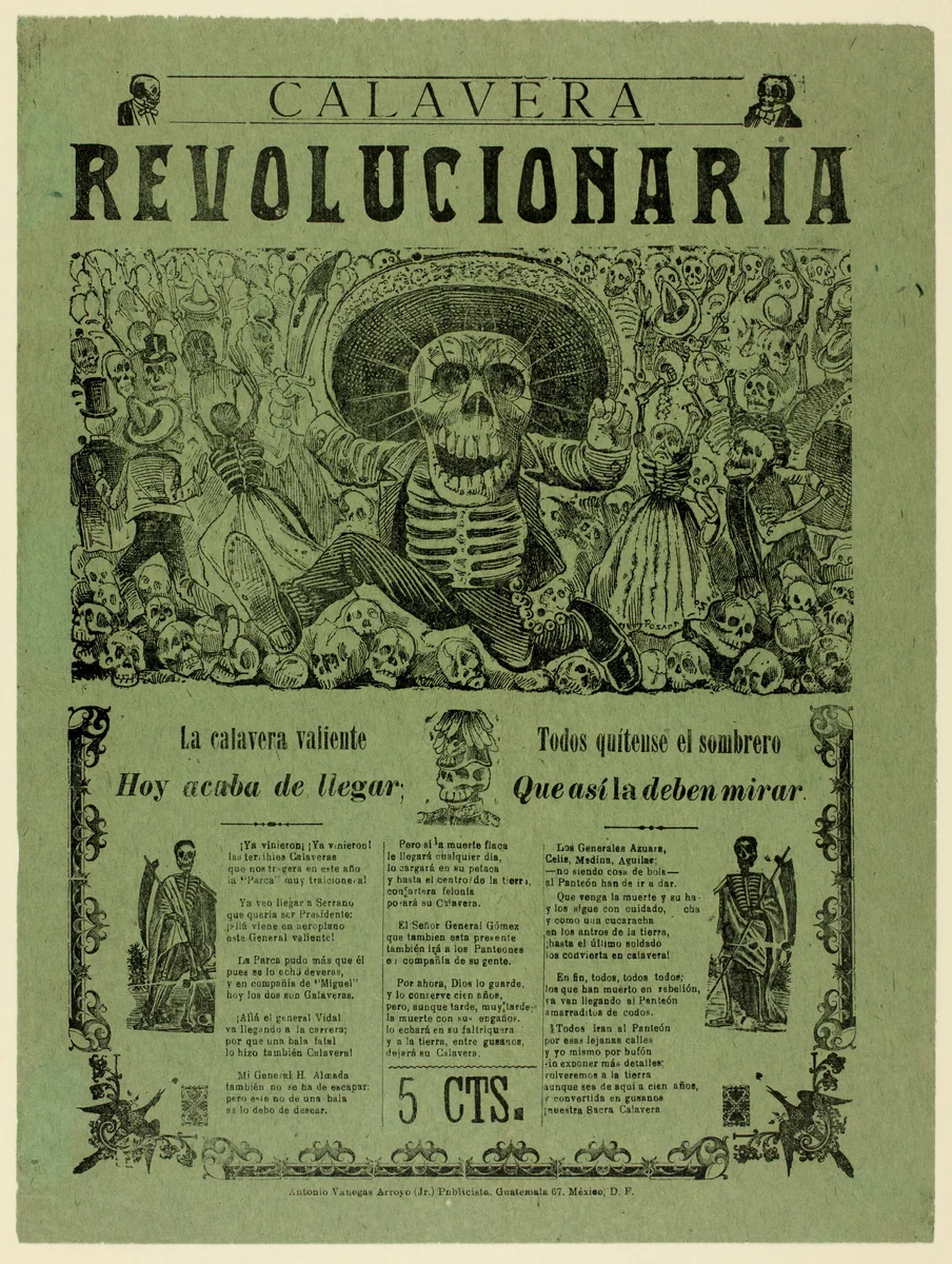 Revolutionary Calavera by José Guadalupe Posada, print, 1905-1915