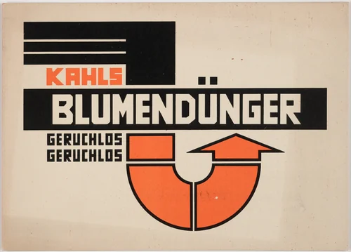 Kahls Blumendünger Geruchlos by Robert Michel, design, 1924