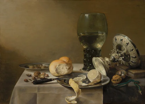 Still Life with Tazza by Pieter Claesz, painting, 1636