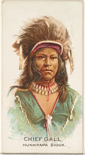 Chief Gall, Hunkpapa Sioux, from the American Indian Chiefs series (N2) for Allen & Ginter Cigarettes Brands by Allen & Ginter, print, 1888