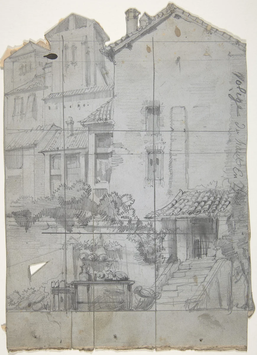 Design for a Stage Set at the Opéra, Paris by Eugène Cicéri, drawing, 1830-1890