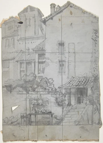 Design for a Stage Set at the Opéra, Paris by Eugène Cicéri, drawing, 1830-1890