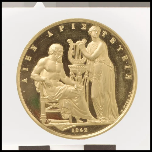 Wrangham Medal for Cambridge University by William Wyon, metalwork, 1842
