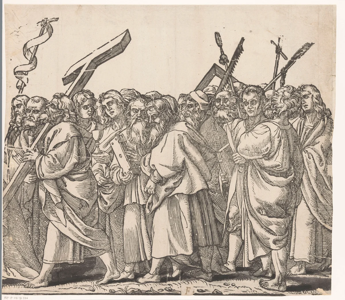 Triomf van Christus by Andrea Andreani, print, 1568-1629