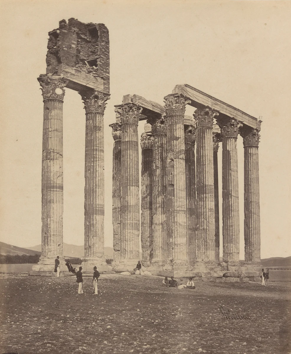 Temple of Jupiter Olympius by James Robertson; Felice Beato; Antonio Beato, photograph, 1857