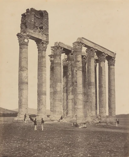 Temple of Jupiter Olympius by James Robertson; Felice Beato; Antonio Beato, photograph, 1857