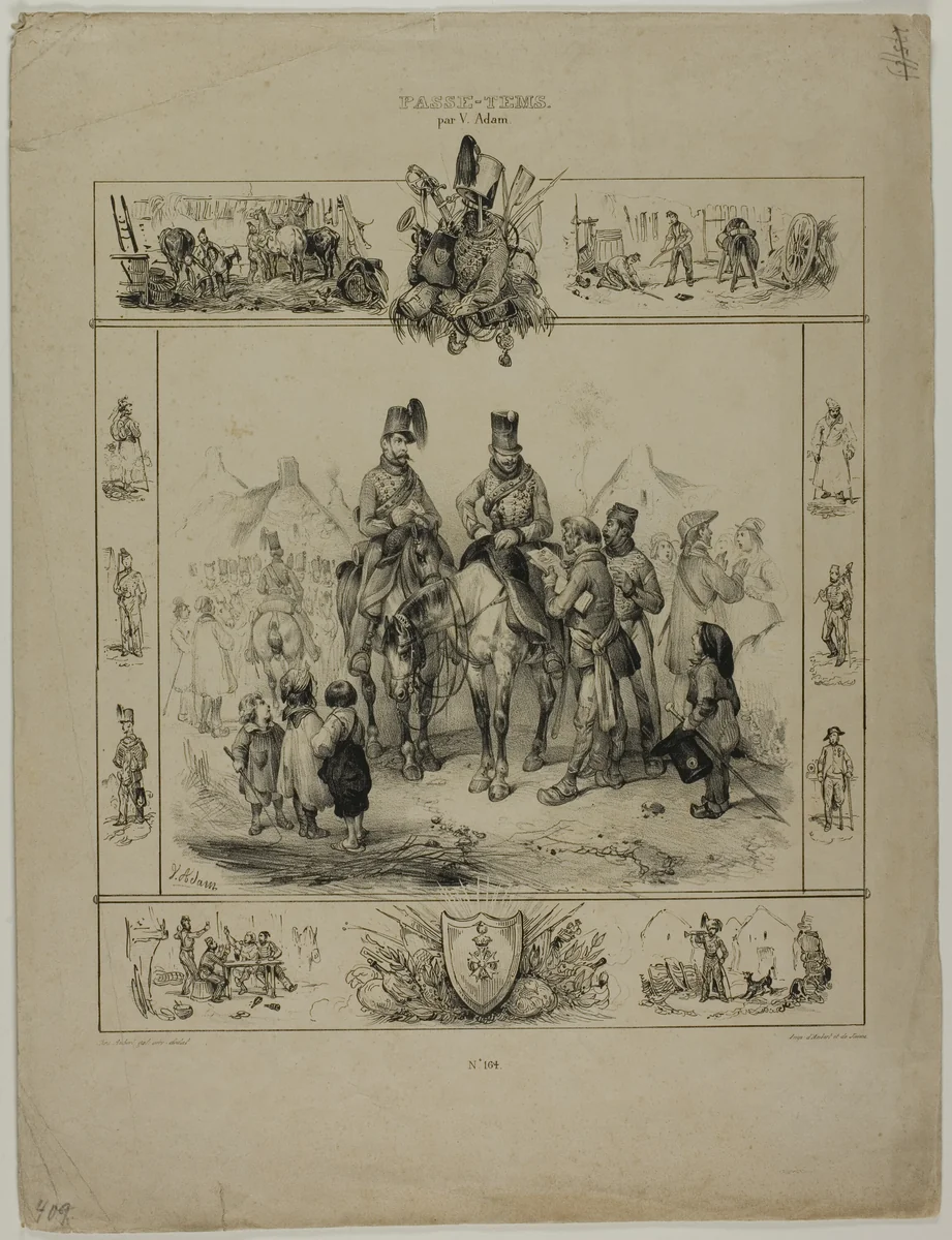 Pastimes by Victor Adam
Carle Vernet, print, 1831