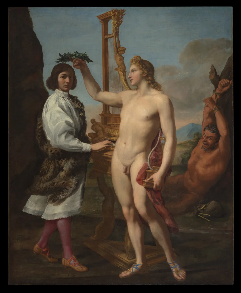 Marcantonio Pasqualini (1614–1691) Crowned by Apollo by Andrea Sacchi, painting, 1641