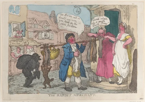 The Rabbit Merchant by Thomas Rowlandson, print, 1805-1815