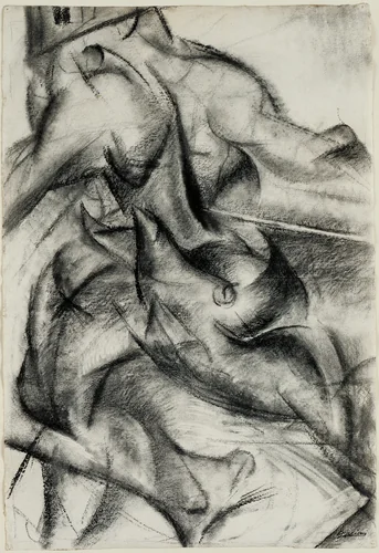 Muscular Dynamism by Umberto Boccioni, drawing, 1913